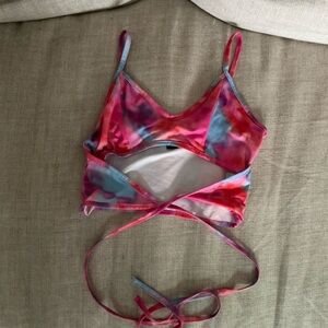 SHEIN Multicolor Tie-Dye Crop Top